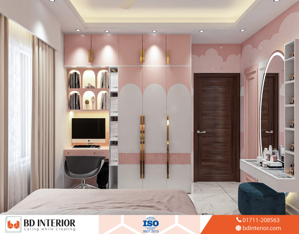 Interior Design of House: Full Guide for Bangladesh Homeowners 2 home office custom cabinets1