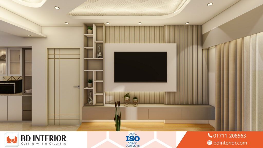 TV Cabinet Buying Guide for Bangladeshi Homes: Custom Designs, Finishes & Price Breakdown 6 tv unit design for hall latest4
