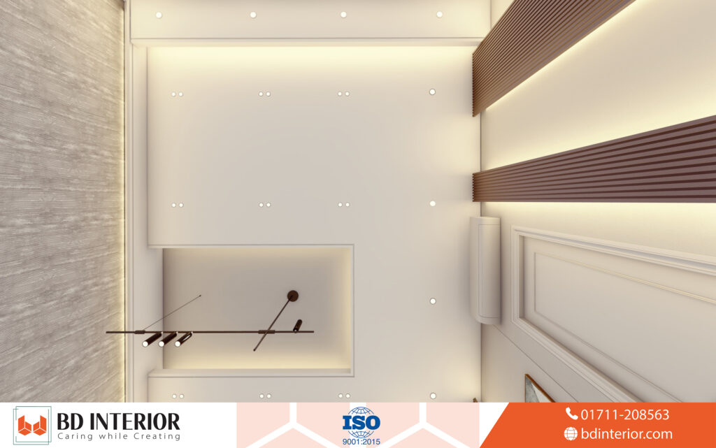 Interior Design Ceiling: Complete Guide for Bangladeshi Homes 3 Elegant Ceiling Design A Modern Study in Light and Texture