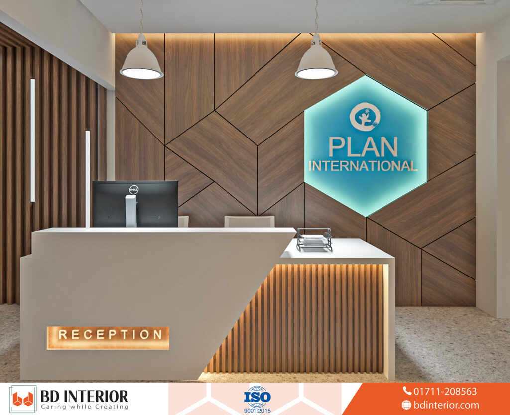Small Office Reception Design- Ultimate Guide by BD INTERIOR 2 Modern Corporate Reception with Warm Elegance