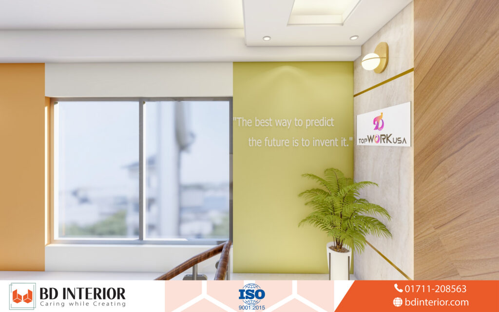 Wall Interior Design: Make Your Home With Expert Ideas 1 Modern Office Entrance with Textured Walls and Elegant Marble Accents