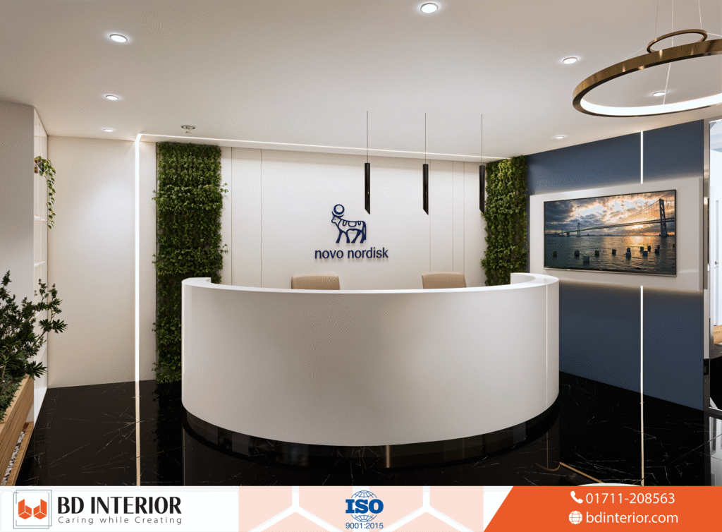 Small Office Reception Design- Ultimate Guide by BD INTERIOR 5 Modern Round Office Reception with Sleek Elegance