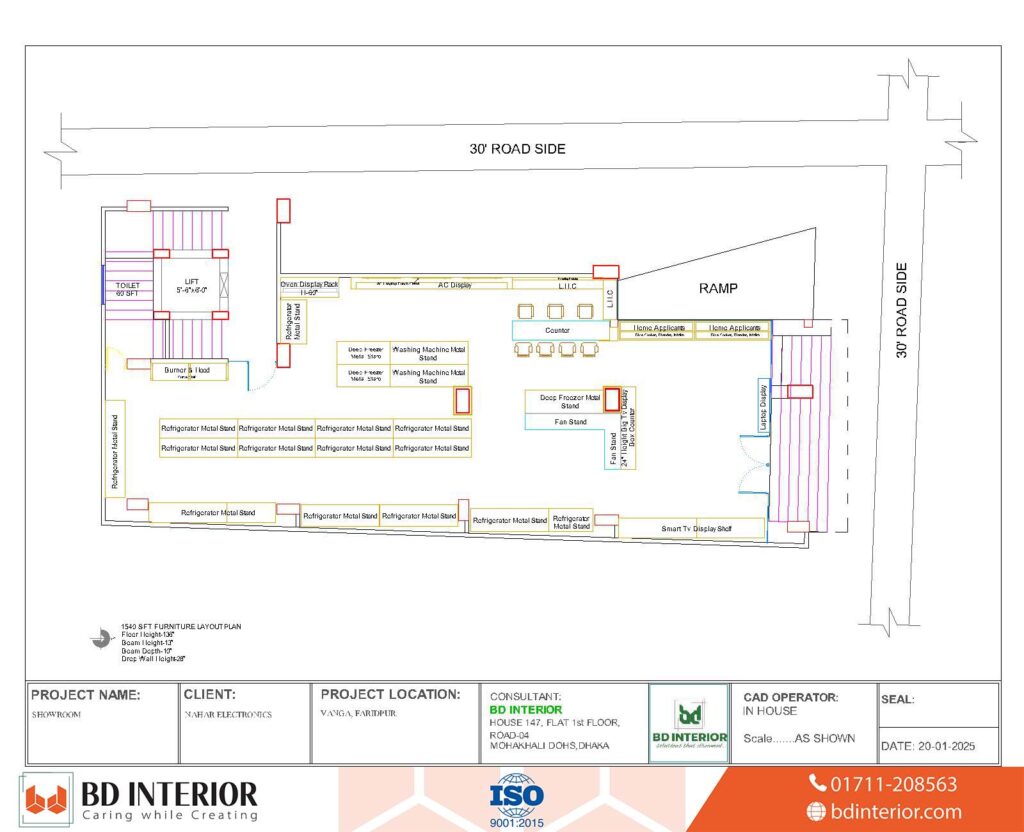 Different Areas of Interior Design 2 Nahar Electronics Vanga Layout Plan