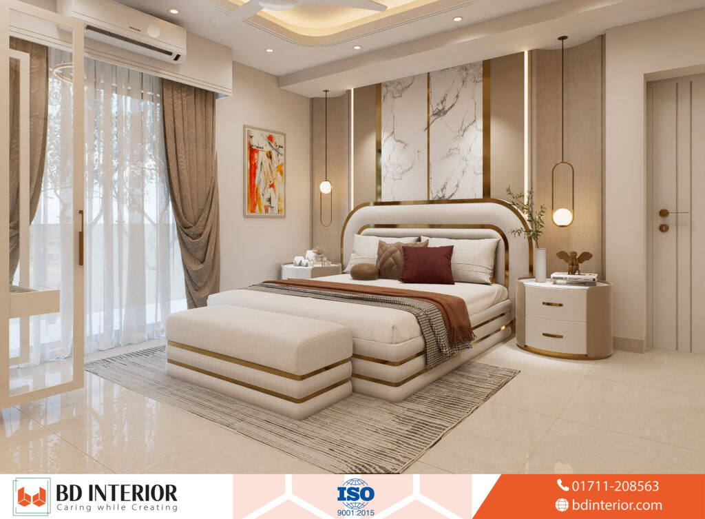 Luxury Interior Design in Dhaka: Create Spaces That Define Elegance 2 Tranquil Luxury A Modern Master Bedroom Retreat 5
