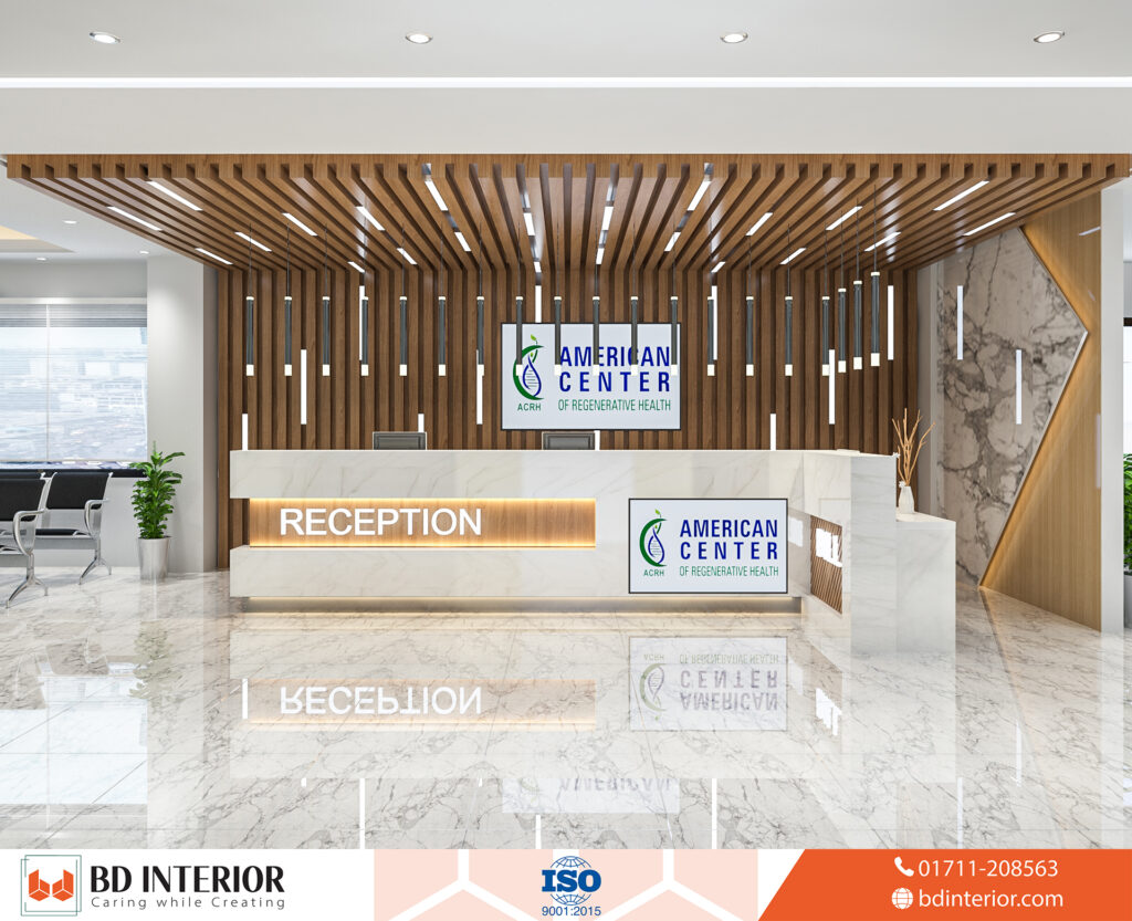 Small Office Reception Design- Ultimate Guide by BD INTERIOR 3 Vibrant Modern Reception with Warm Elegance