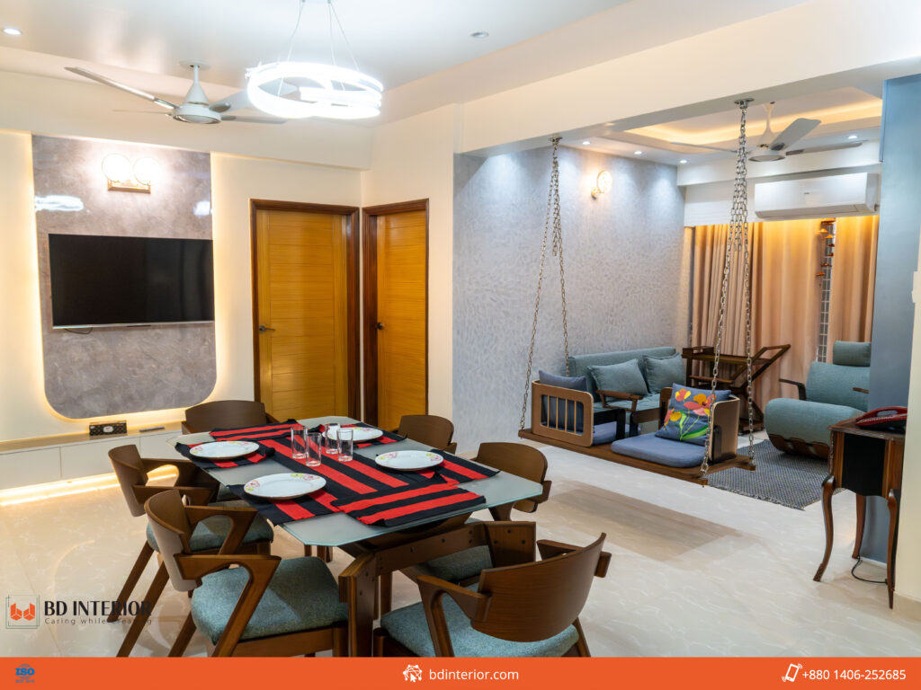 Smart Interior Design in Tangail for Modern Living Spaces 3 Interior design with contemporary furniture and li.