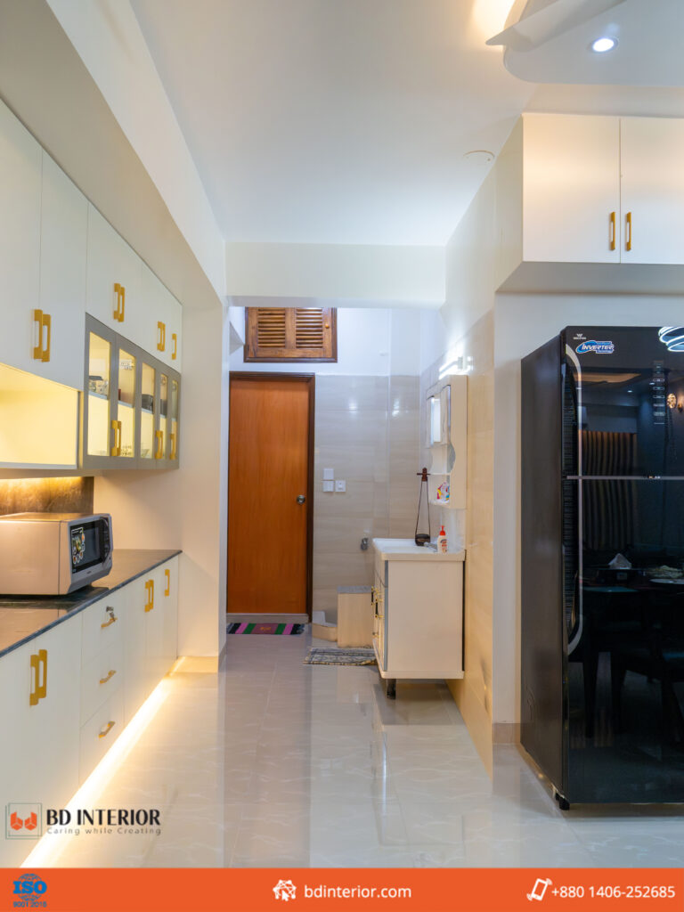 Small Apartment Design Ideas for Dhaka: Style Meets Comfort 4 Contemporary kitchen interior with cabinetry and a.