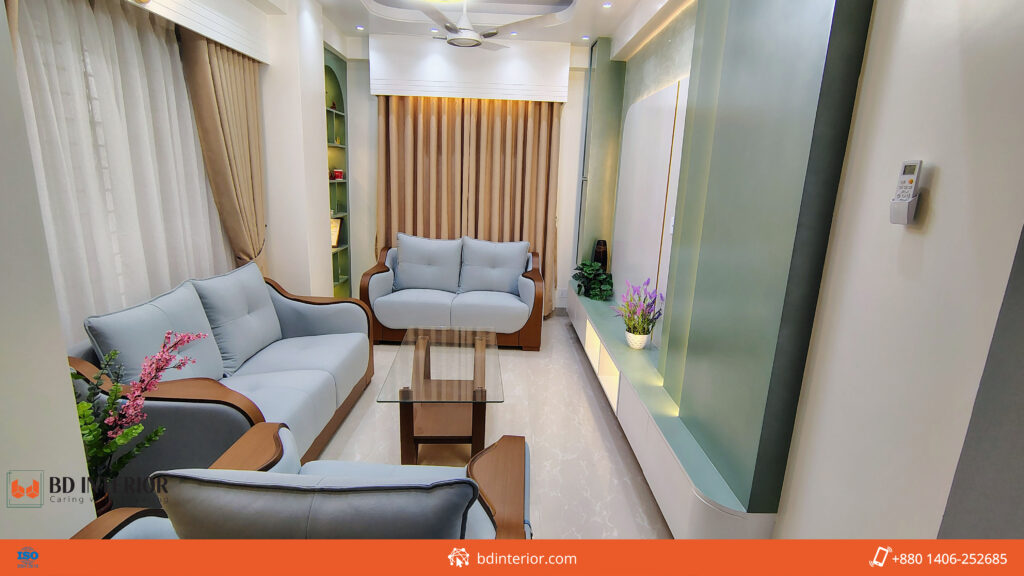 Living room with comfortable sofas and elegant dec.