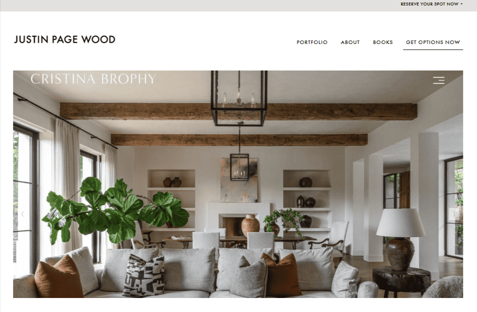 10 Best Interior Design Websites for Homeowners and Decor Enthusiasts 9 Interior living room with wooden ceiling beams and.