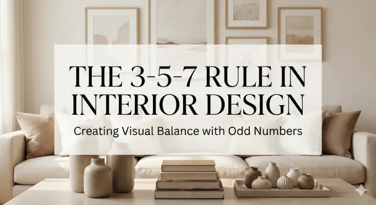 What is the 3-5-7 rule in interior design?